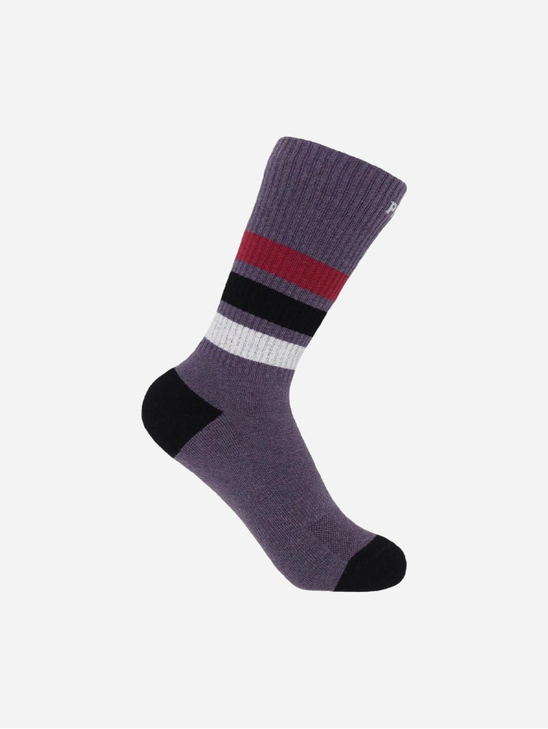 Peper Harow Striped Women's Organic Cotton Trainer Socks | Mauve