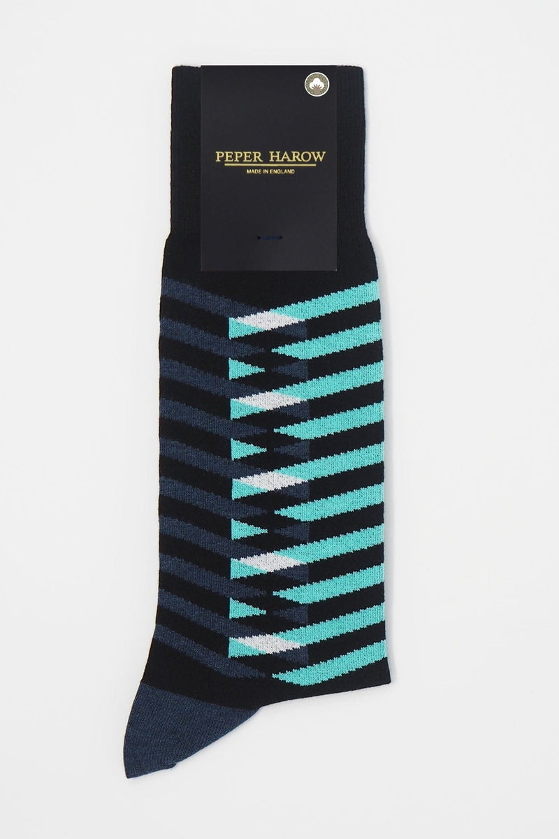 Peper Harow Symmetry Organic Men's Socks - Black