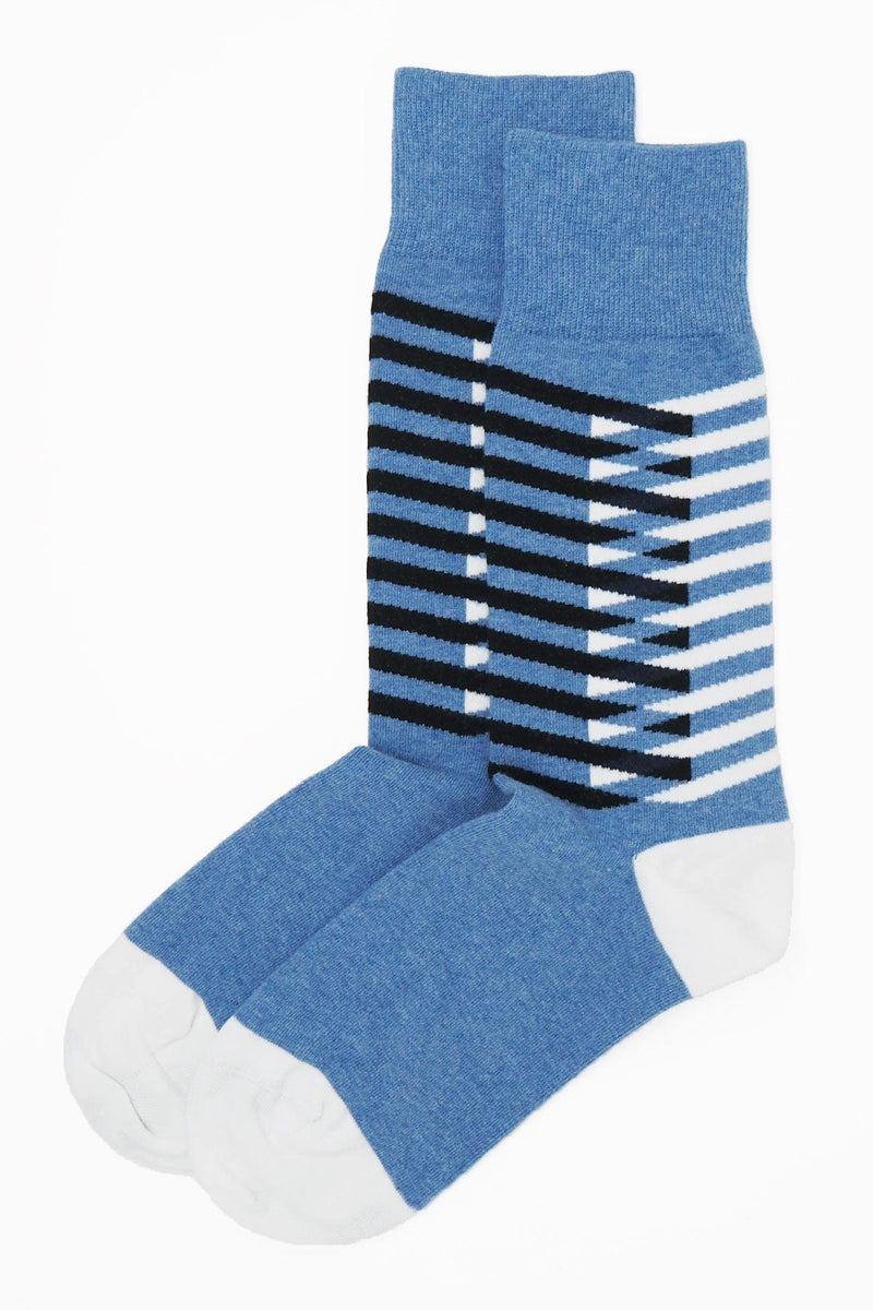 Peper Harow Symmetry Organic Men's Socks - Blue