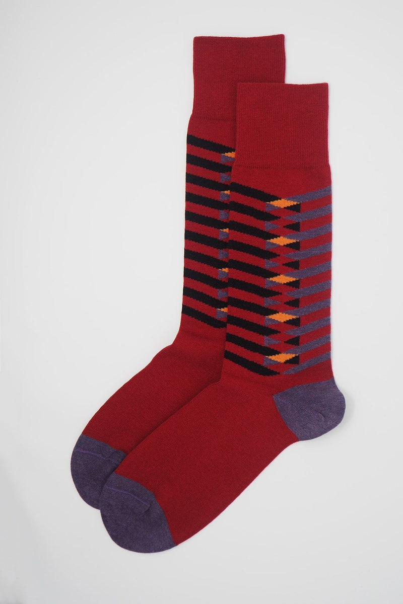 Peper Harow Symmetry Organic Men's Socks - Red