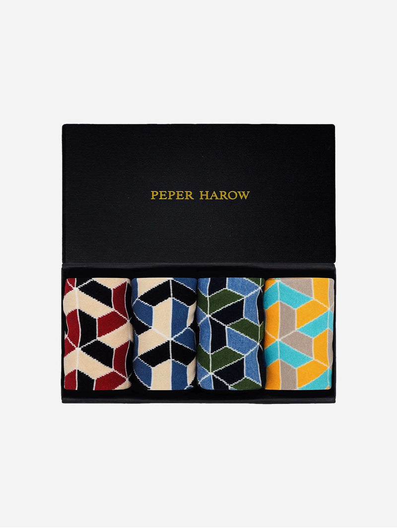 Peper Harow Synergy Men's Organic Cotton Sock Gift Box | Various Colours