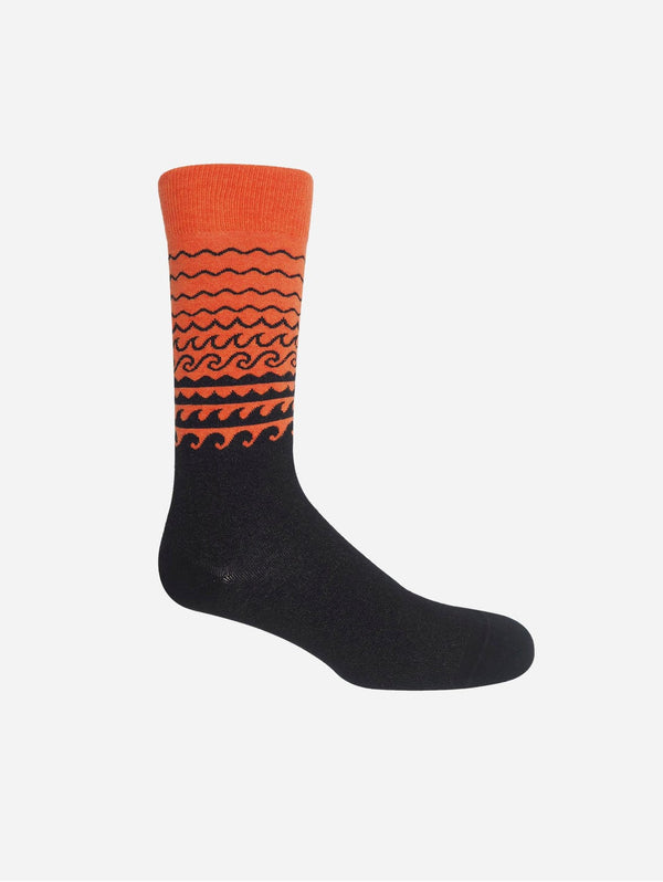 Peper Harow Wave Men's Organic Cotton Socks | Orange