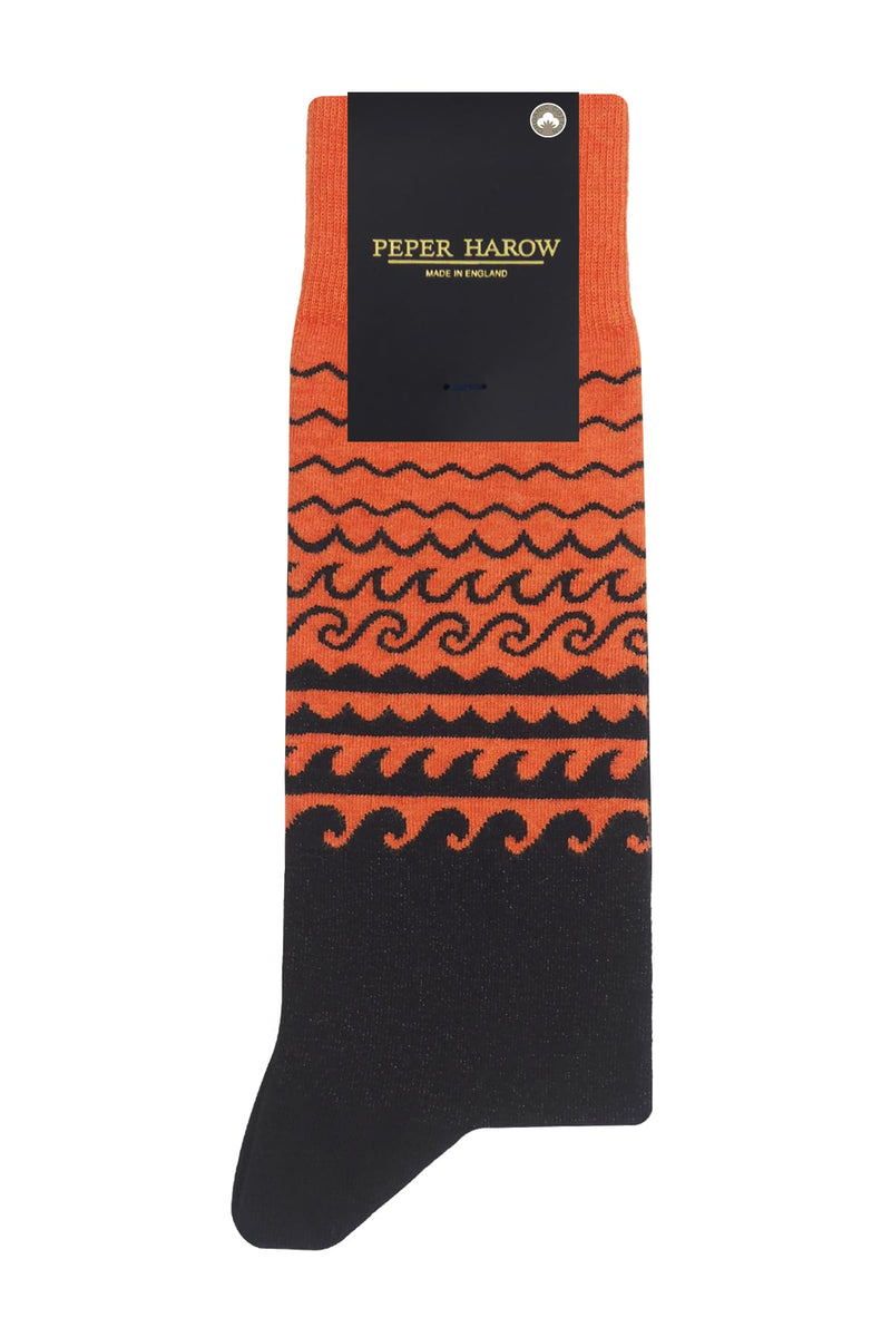 Peper Harow Wave Men's Socks - Orange