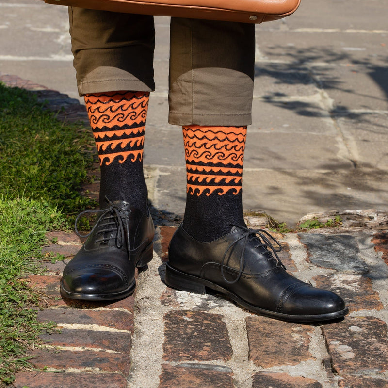 Peper Harow Wave Men's Socks - Orange