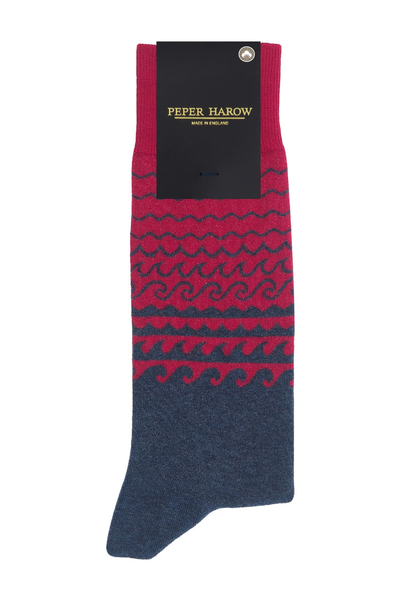 Peper Harow Wave Men's Socks - Red