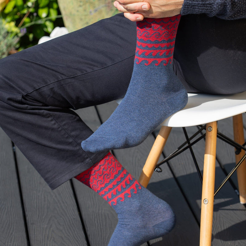 Peper Harow Wave Men's Socks - Red