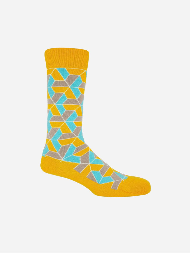 Peper Harow Vertex Men's Organic Cotton Socks | Yellow