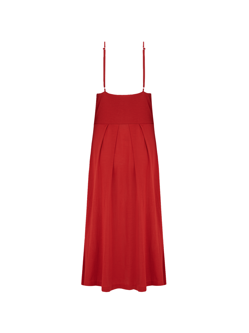 PLC Day & Night Lenzing Vegan Dress | Indian Red