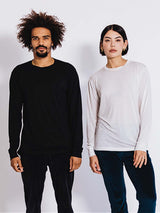 Immaculate Vegan - PLC Lightweight Unisex Lenzing Long Sleeve T-Shirt | Jet Black