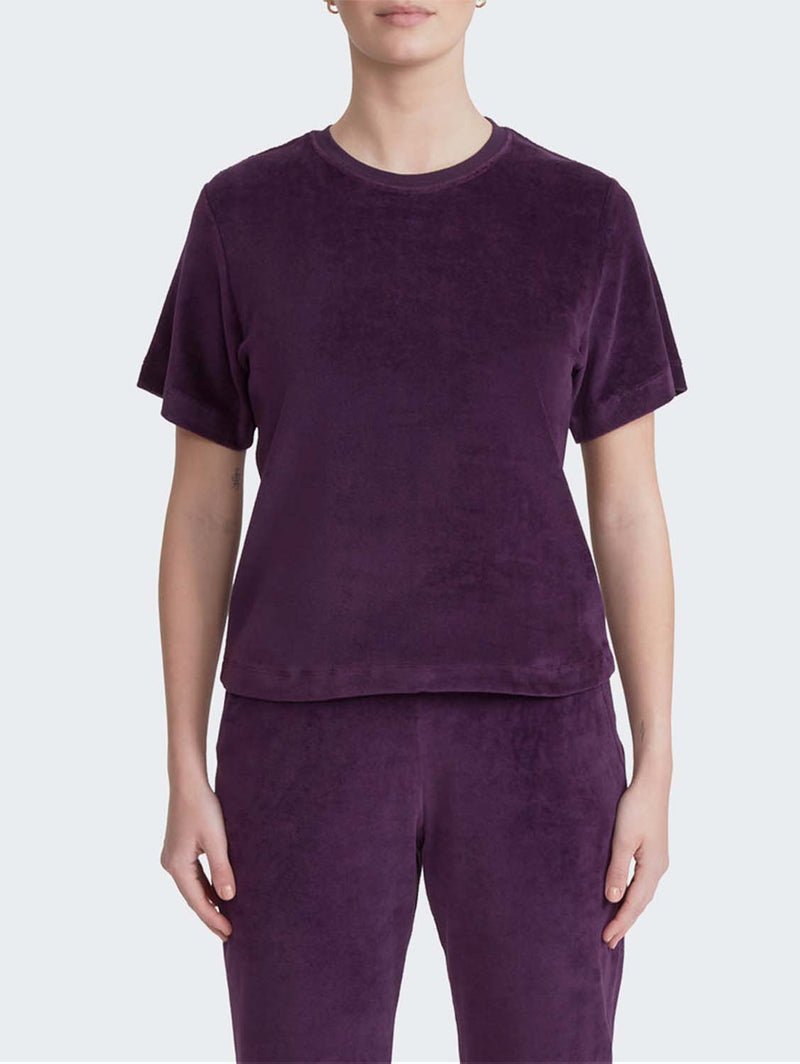 PLC Organic Unisex Velour Vegan T-Shirt | Royal Purple