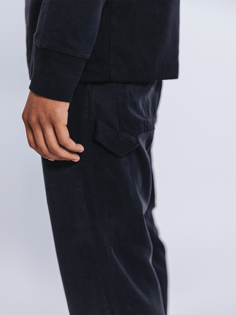 PLC Tencel Unisex Cargo Trousers | Jet Black