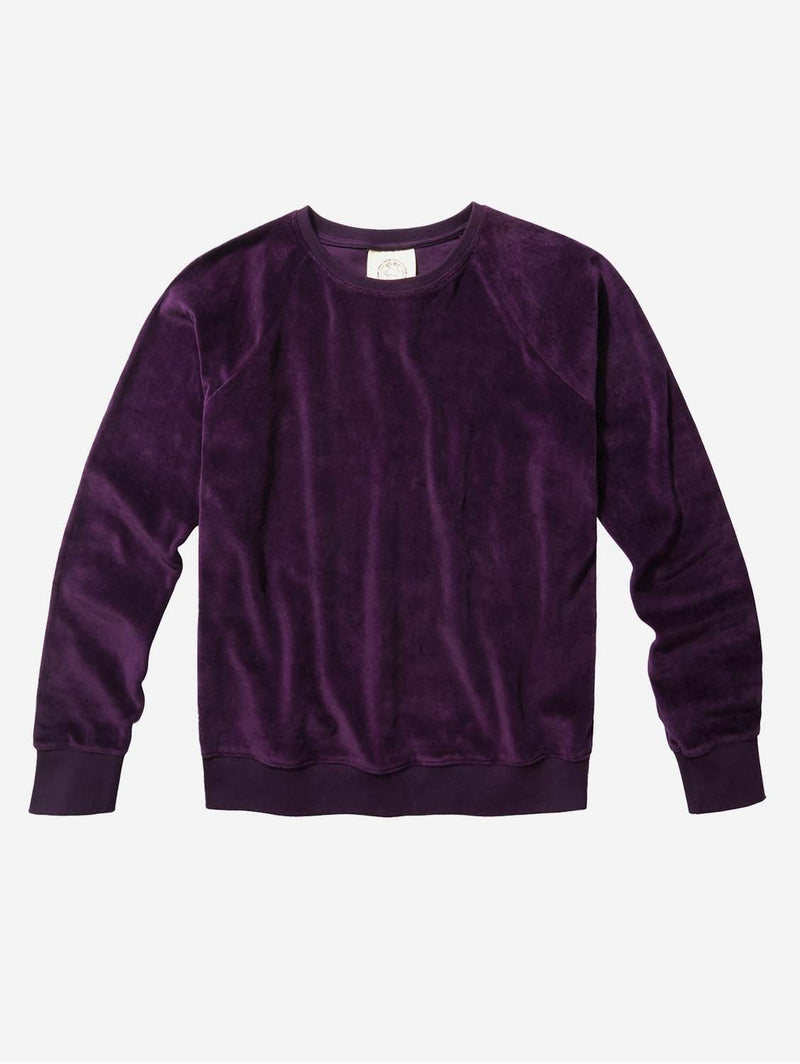 PLC Organic Women's Velour Raglan Jumper | Royal Purple XL / Royal Purple