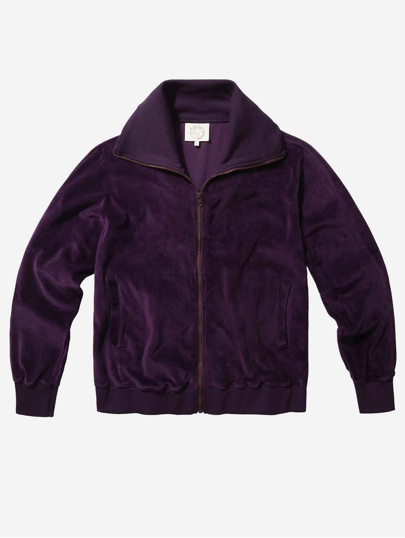 PLC Organic Unisex Velour Zip Jumper | Royal Purple XS / Royal Purple