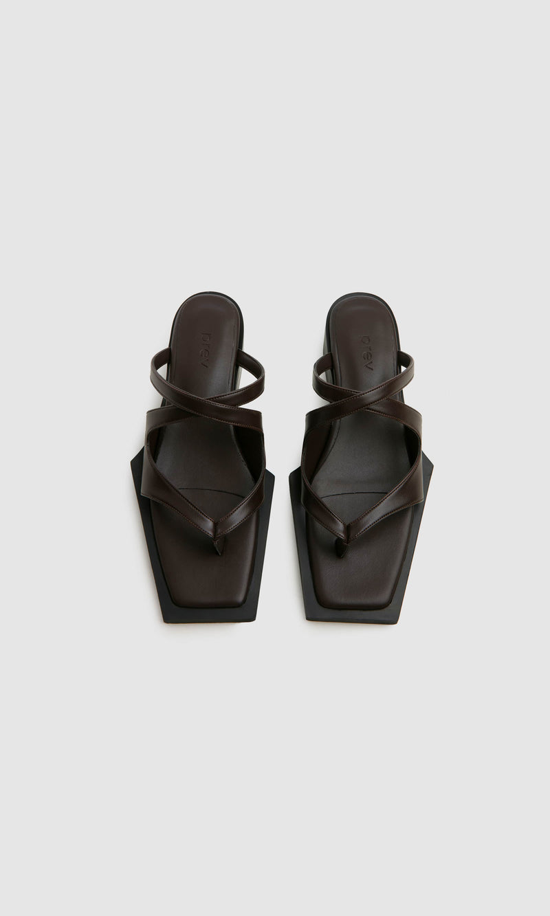 PREV Karel Vegan Apple Leather Mules | Brownie