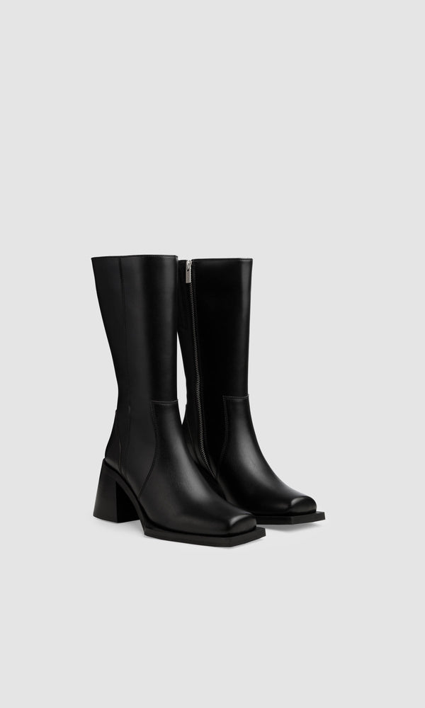 PREV Karel X Plus Vegan Apple Leather Calf Boots | Black