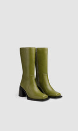 Immaculate Vegan - PREV Karel X Plus Vegan Apple Leather Calf Boots | Rosemary