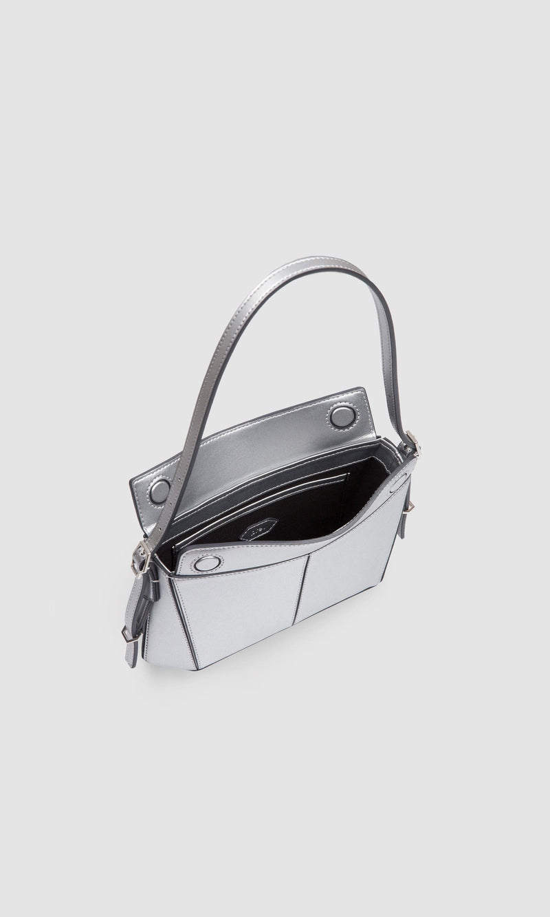 PREV Kiara Women's Apple Leather Vegan Mini Bag | Silver