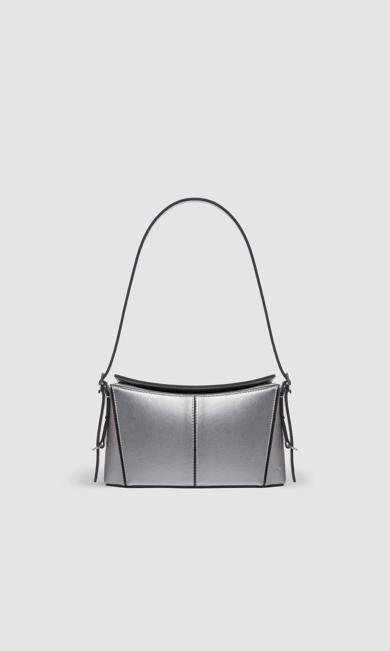 PREV Kiara Women's Apple Leather Vegan Mini Bag | Silver