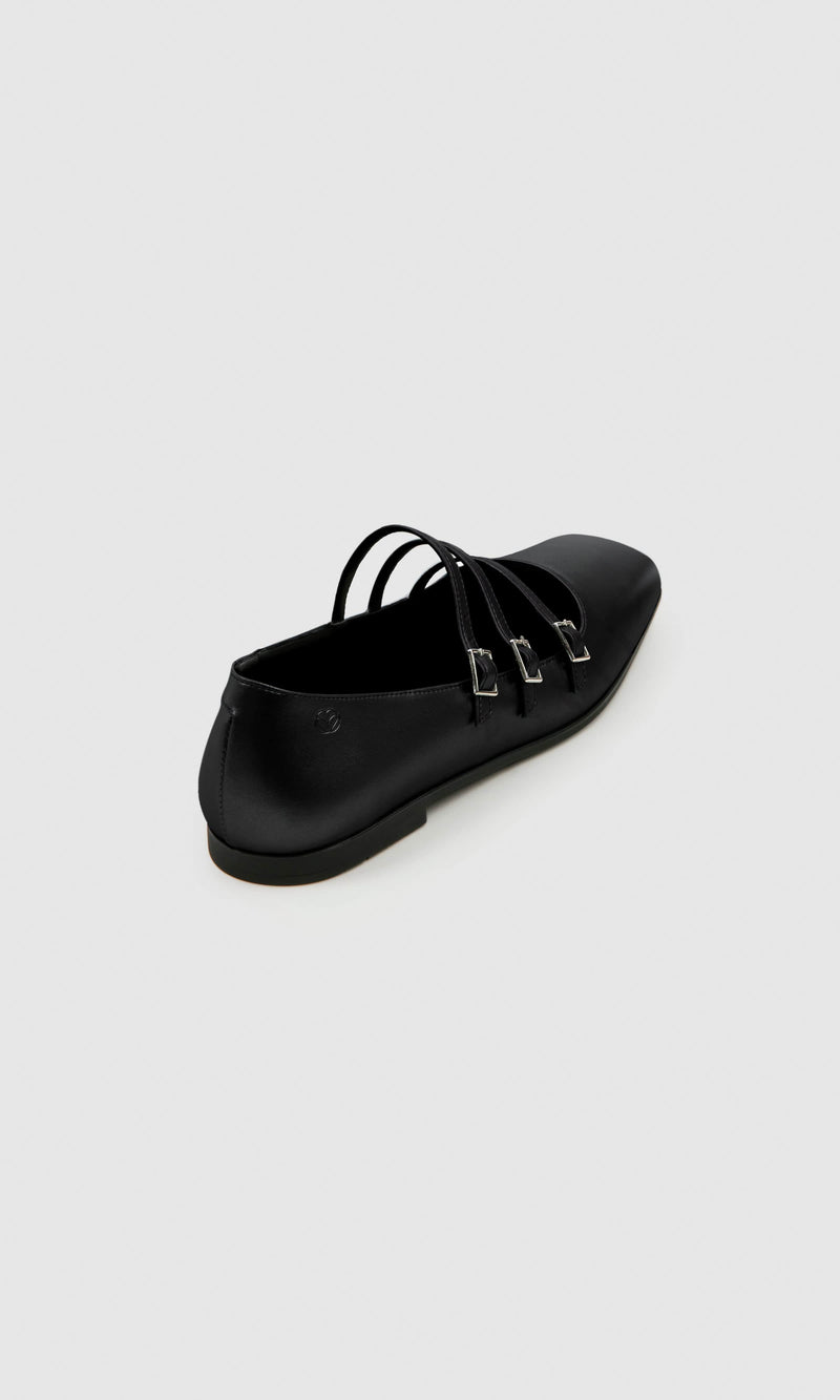 PREV Maria II Vegan Apple Leather Ballet Flats | Black