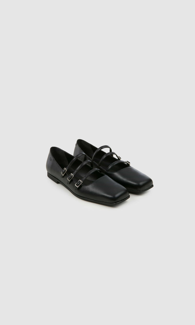 PREV Maria II Vegan Apple Leather Ballet Flats | Black