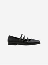 Immaculate Vegan - PREV Maria II Vegan Apple Leather Ballet Flats | Black UK3 / EU36 / US5