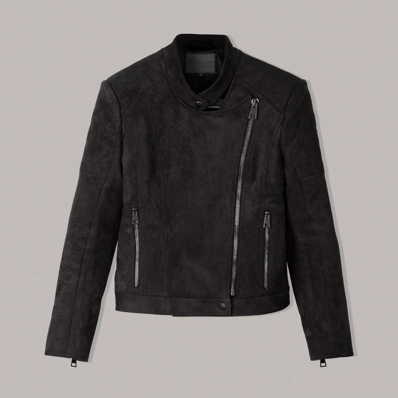 Eloquere Diva Vegan Suede Jacket | Black