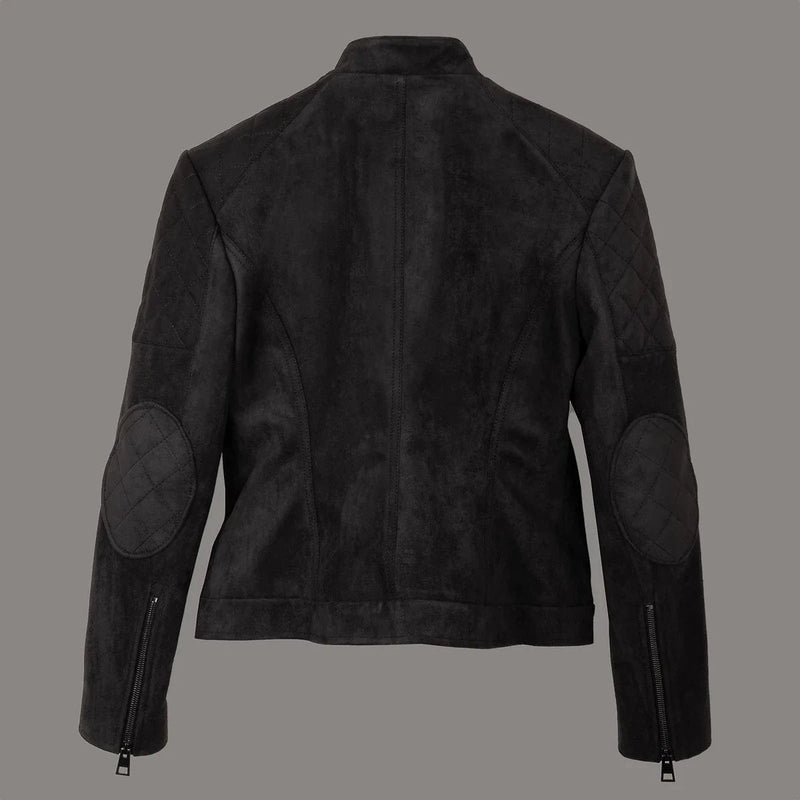 Eloquere Diva Vegan Suede Jacket | Black