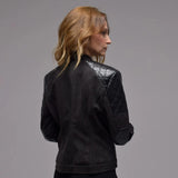 Immaculate Vegan - Eloquere Rockstar Vegan Suede Biker Jacket | Black