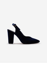 Immaculate Vegan - Prologue Shoes Emma- Blue Velvet  Slingback 5.5 US | 3 UK | 22CM | 36 EU