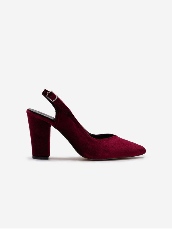 Prologue Shoes Emma- Burgundy Slingback Shoes 5.5 US | 3 UK | 22CM | 36 EU