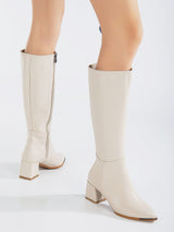 Immaculate Vegan - Prologue Shoes Lizette - Beige High Heel Boots 5.5 US/3 UK/22CM/36