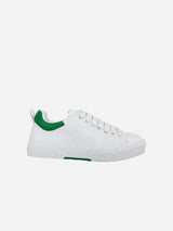 Prologue Shoes Aster Women's Denim Vegan Sneakers | White & Green 7 US/4.5UK/23.5CM/38 / White - Green