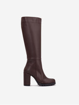 Immaculate Vegan - Prologue Shoes Alize - Brown Wide Calf Platform Boots 8 US | 5.5 UK | 24CM | 39 EU / Dark Brown