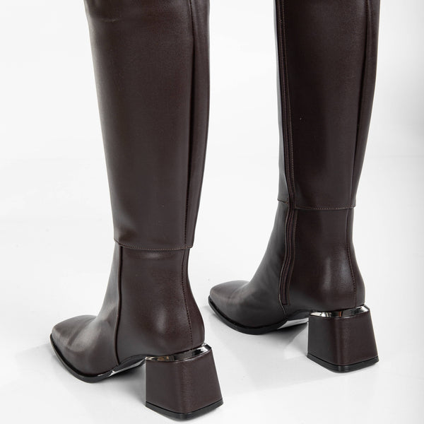 Prologue Shoes Anelise - Dark Brown Knee High Boots