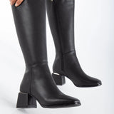 Immaculate Vegan - Prologue Shoes Anelise Vegan Leather Knee High Boots | Black