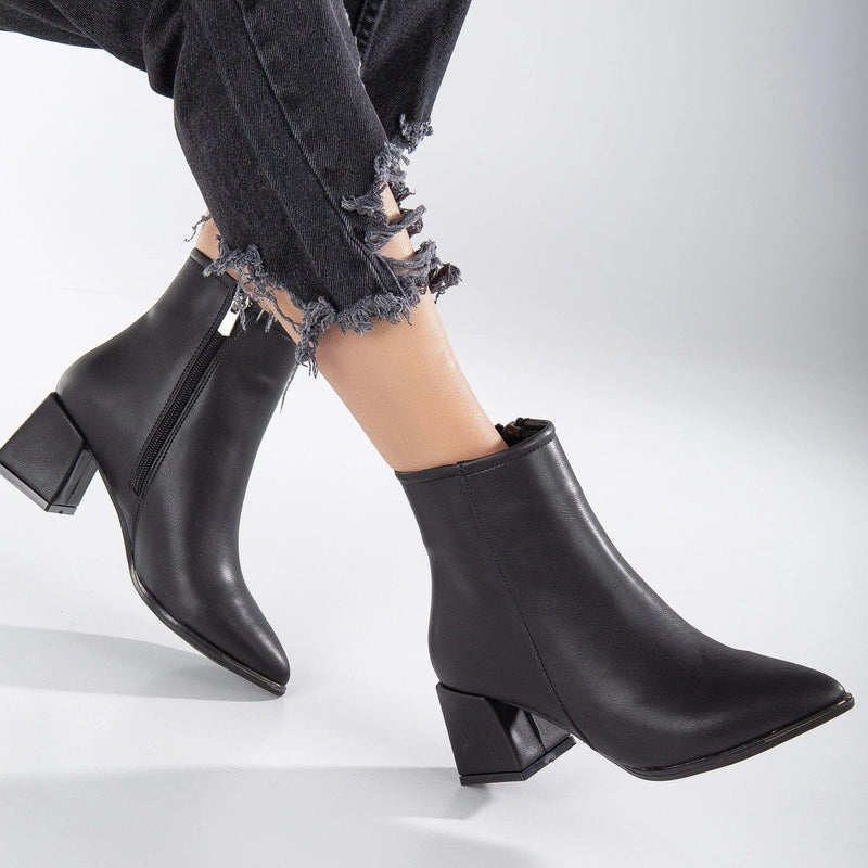 Vegan leather ankle clearance boots