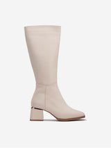Immaculate Vegan - Prologue Shoes Anelise Vegan Leather Knee High Boots | Beige Beige / UK3 / EU36 / US5.5