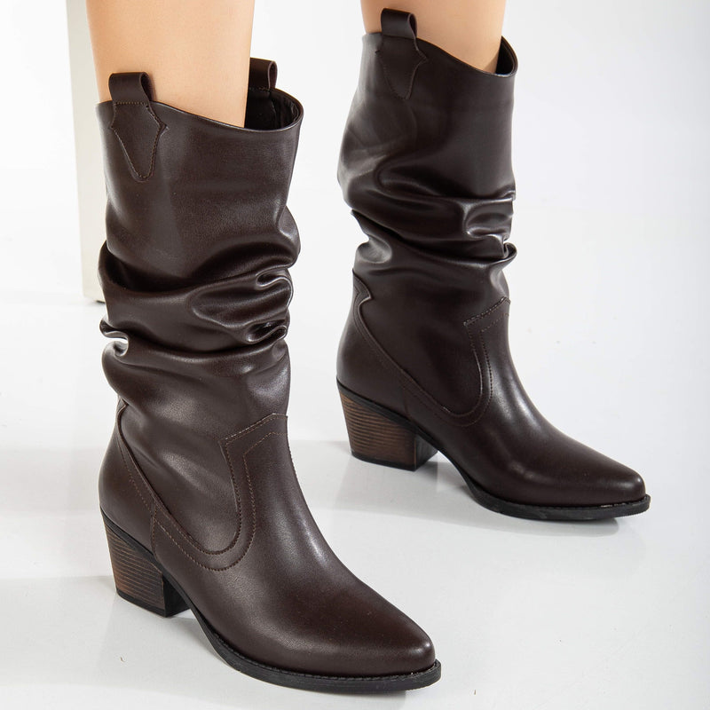 Prologue Shoes Bonnie - Brown Slouch Western Boots