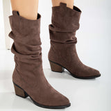 Immaculate Vegan - Prologue Shoes Bonnie - Brown Suede Slouch Western Boots