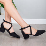 Immaculate Vegan - Prologue Shoes Dolly - Black Suede Heels