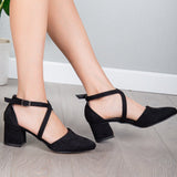 Immaculate Vegan - Prologue Shoes Dolly - Black Suede Heels