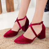 Immaculate Vegan - Prologue Shoes Dolly - Burgundy Velvet Shoes