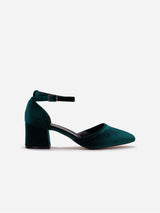 Immaculate Vegan - Prologue Shoes Dolly - Green Velvet Heels