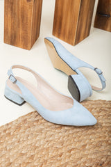 Immaculate Vegan - Prologue Shoes Emma - Baby Blue Wedding Slingback Shoes