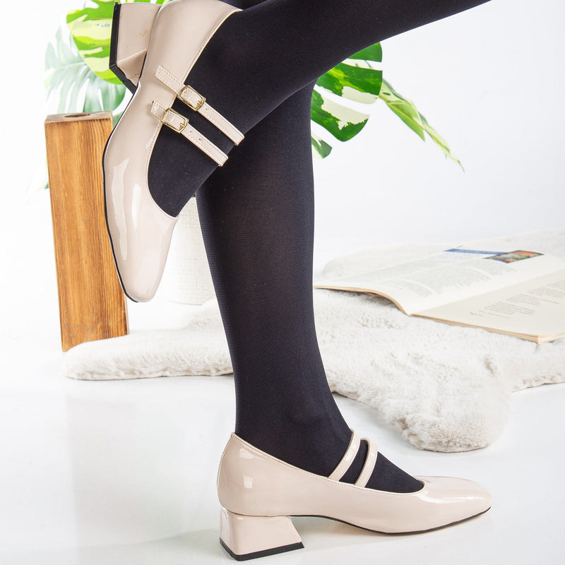 Prologue Shoes Lizbeth - Beige Mary Jane Shoes