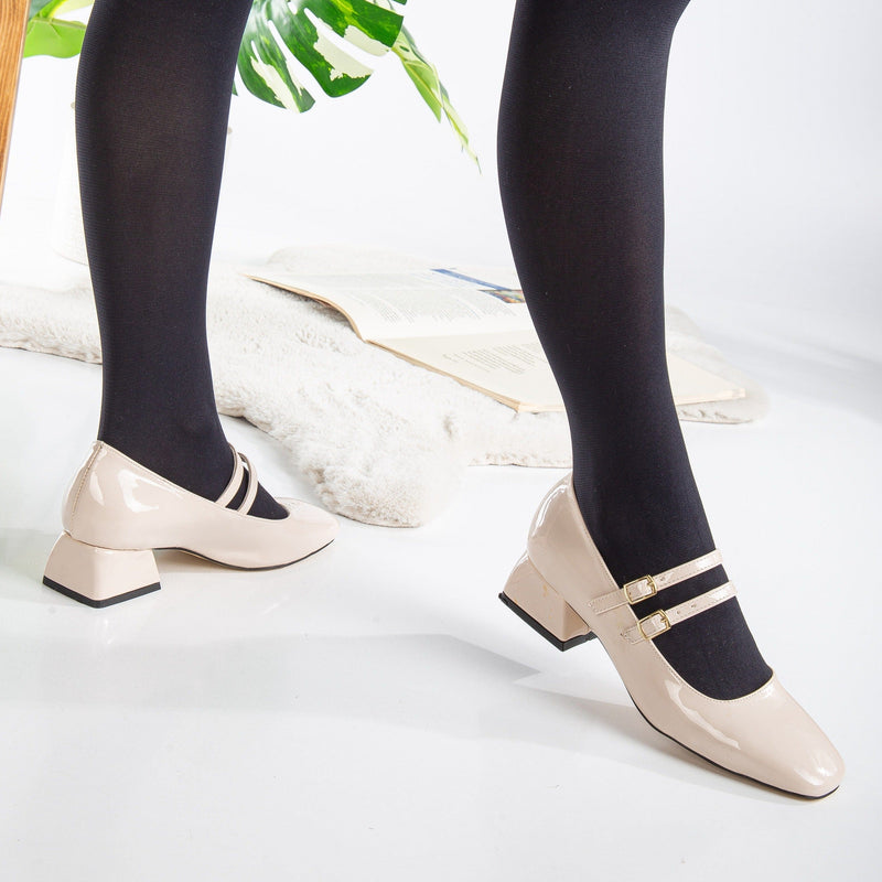 Prologue Shoes Lizbeth - Beige Mary Jane Shoes