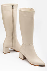 Immaculate Vegan - Prologue Shoes Lizette - Beige High Heel Boots