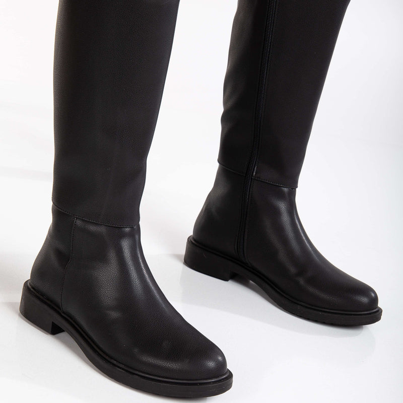 Prologue Shoes Maeve - Black Knee High Rain Boots