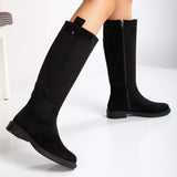 Immaculate Vegan - Prologue Shoes Maeve - Black Suede Knee High Rain Boots