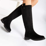 Immaculate Vegan - Prologue Shoes Maeve - Black Suede Knee High Rain Boots